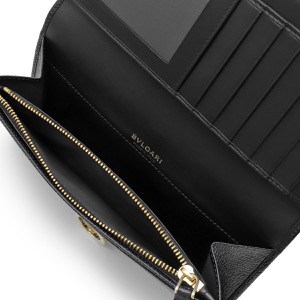 ブルガリ 長財布 財布 メンズ ブルガリブルガリ 二つ折り ブラック 282526 BVLGARI