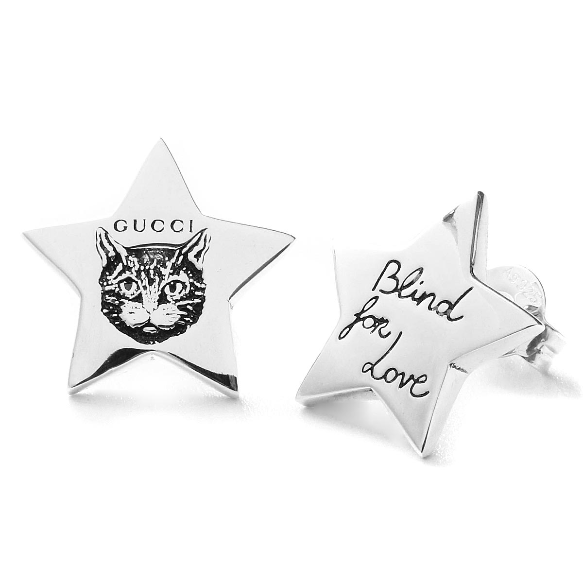 Gucci - グッチ ピアス ブラインドフォーラブ キャット スター 925SV