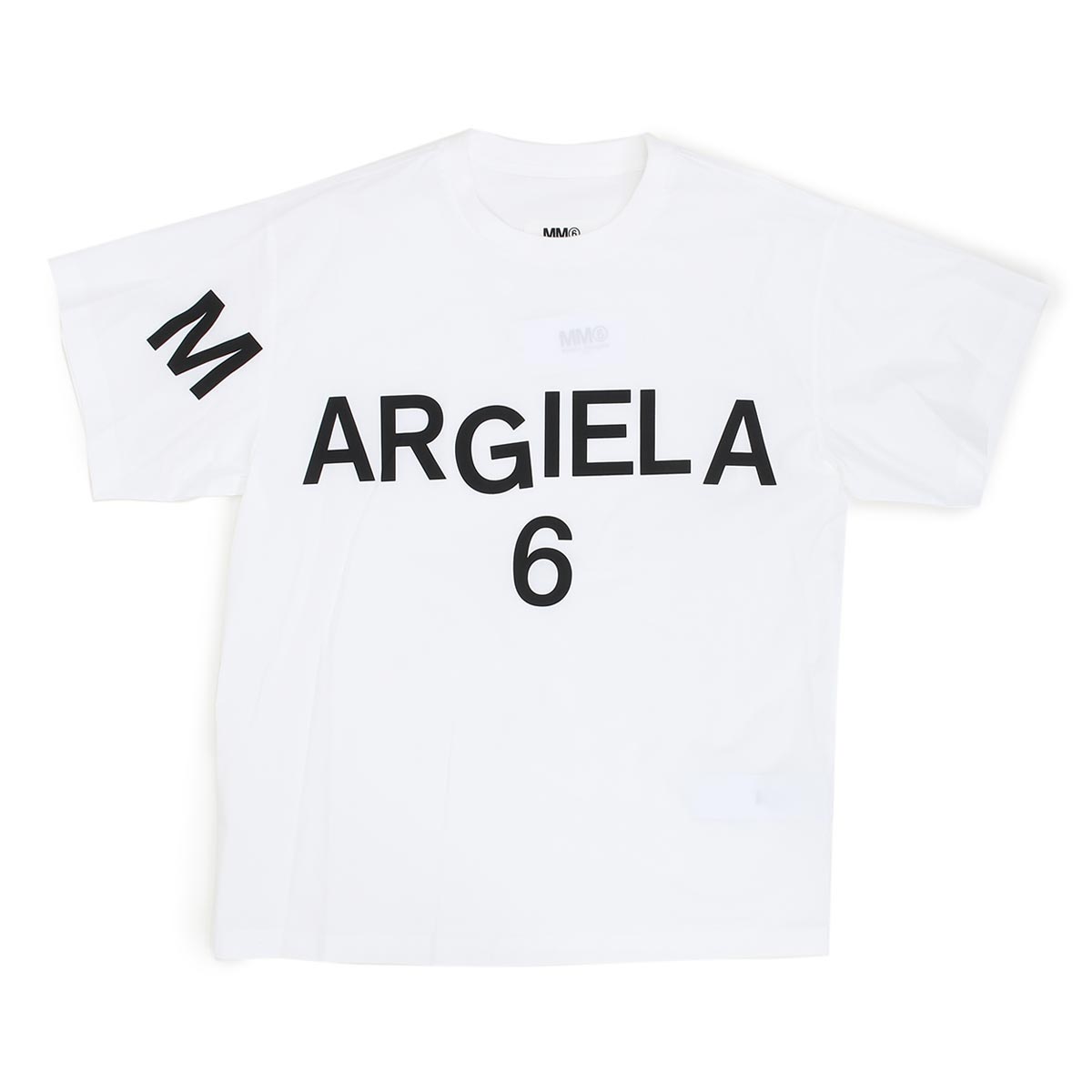 新品　MM6 メゾンマルジェラ　38 シャツTシャツ　ロゴTシャツ　ホワイト