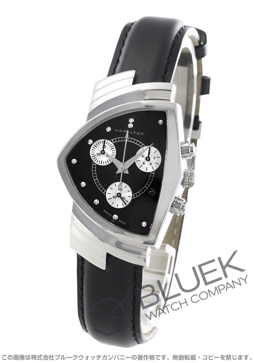 ハミルトン HAMILTON 腕時計 メンズ H24412732 ベンチュラ クロノ VENTURA クオーツ ブラックxブラック アナログ表示