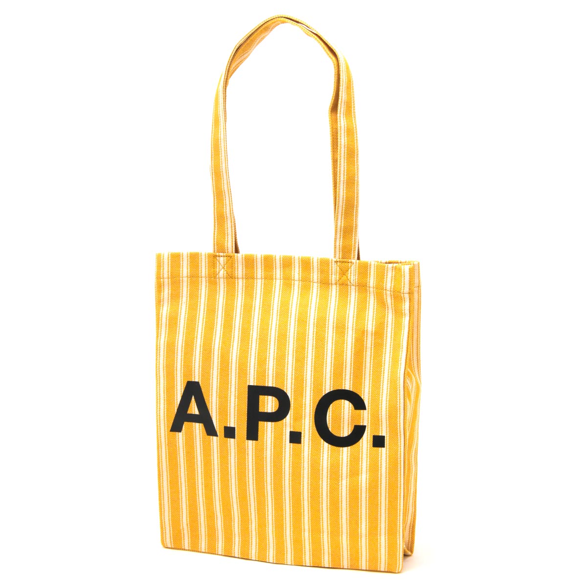 A.P.C アーペーセー トートバッグ ストライプ黄 - トートバッグ