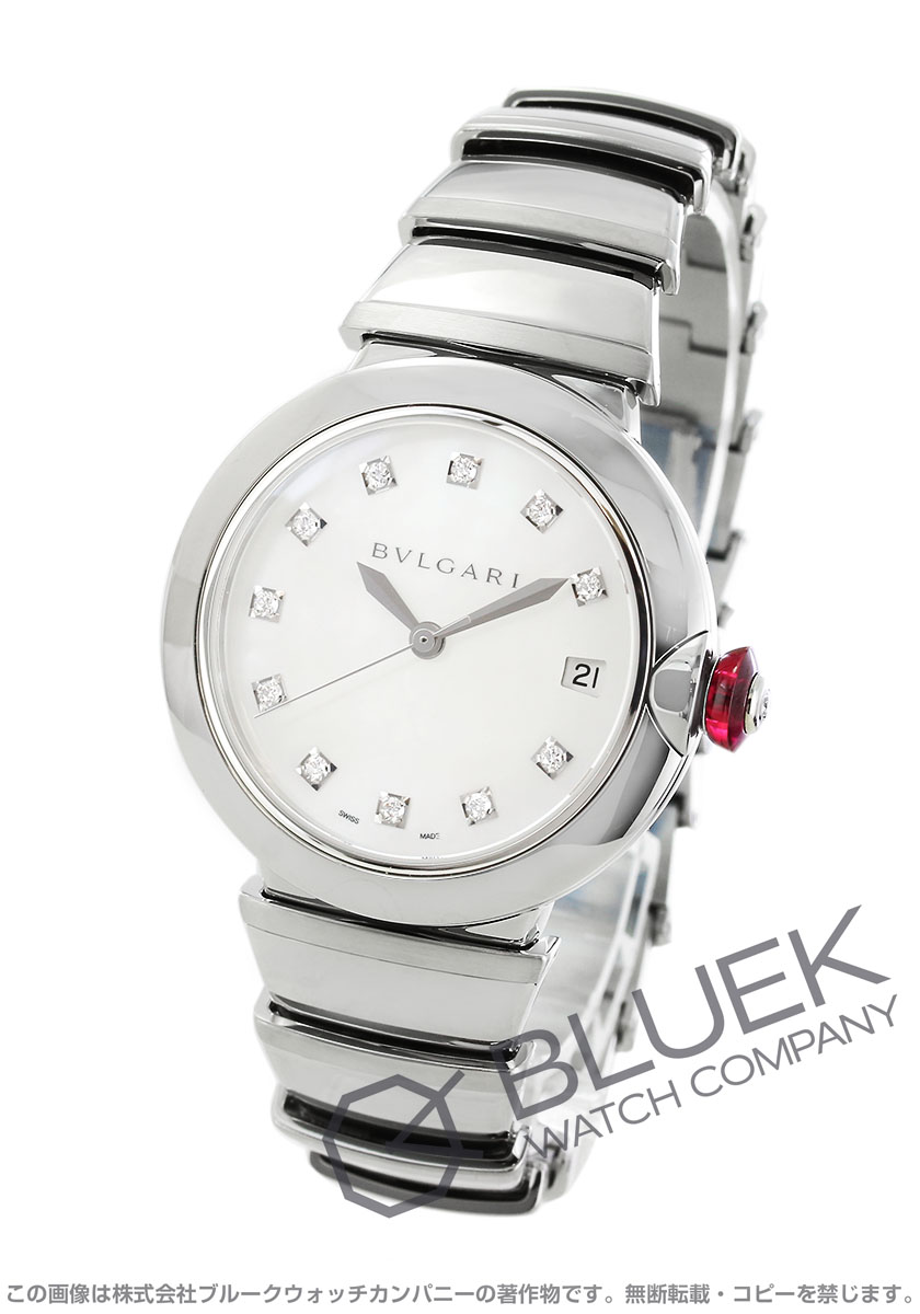ブルガリ BVLGARI 腕時計 レディース LU36WSSD/11 ルチェア LVCEA 自動巻き ホワイトパールxシルバー アナログ表示