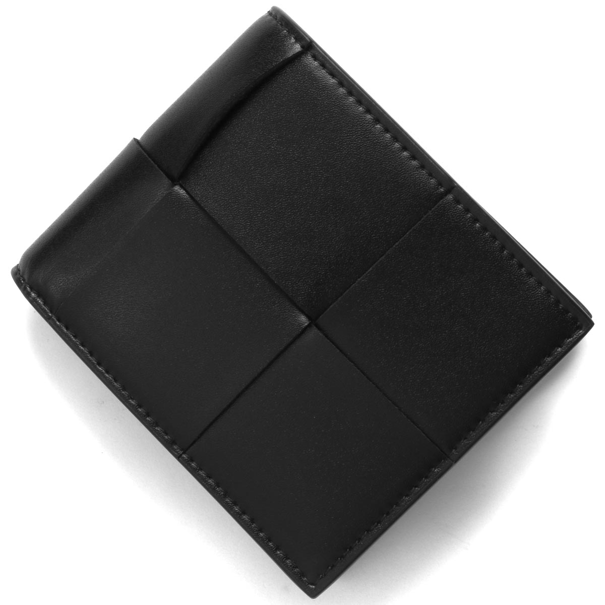【美品】ボッテガヴェネタ 二つ折り財布 マキシイントレチャート ブラック3102400
