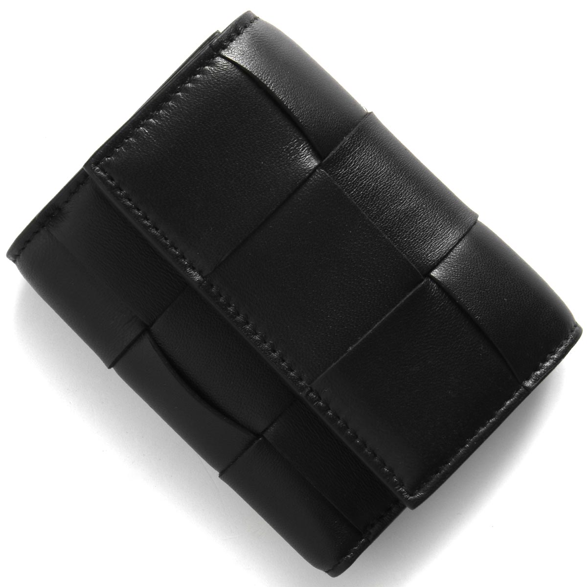 【極美品】ボッテガヴェネタ 三つ折り財布 マキシイントレチャート ブラック