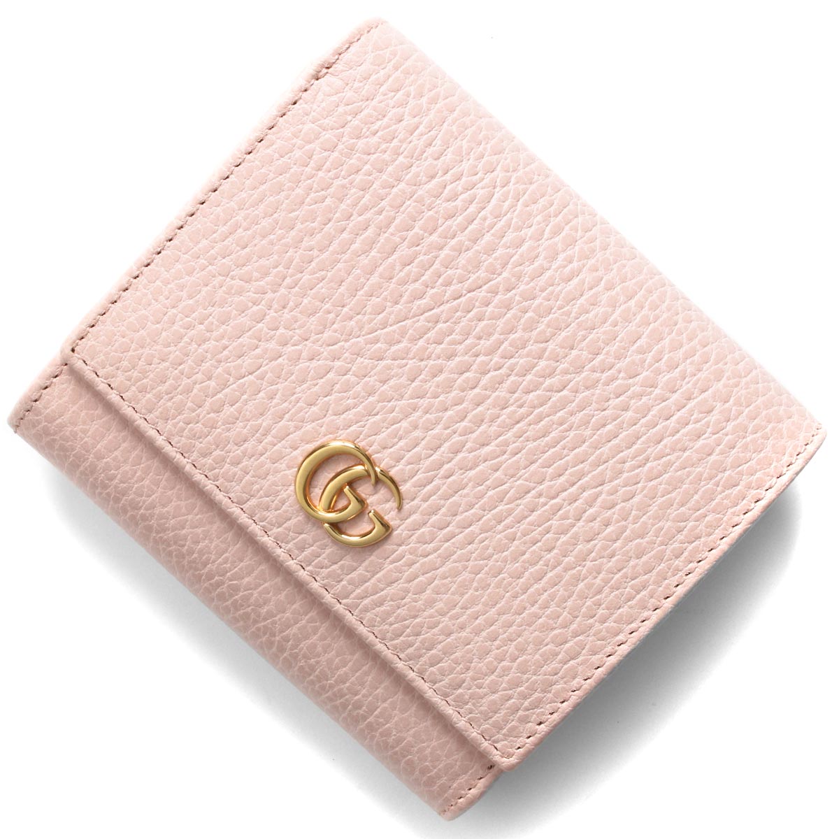 ☆グッチ GG マーモント 二つ折り 財布 レザー ピンクピンク金具 - 財布
