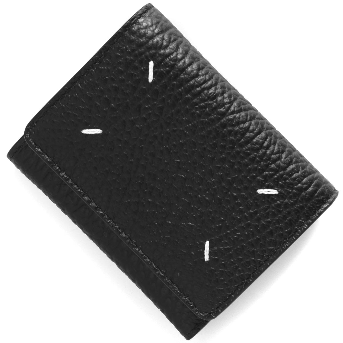 【新品未使用】メゾンマルジェラ  三つ折り ミニ財布 BLACK