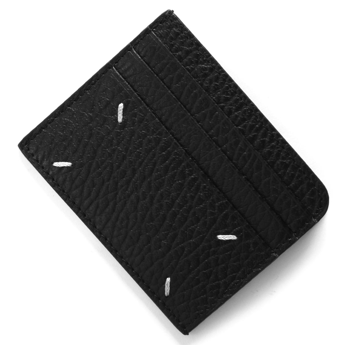 黒新品 メゾン マルジェラ 4ステッチ レザー カードケース ブラック 財布