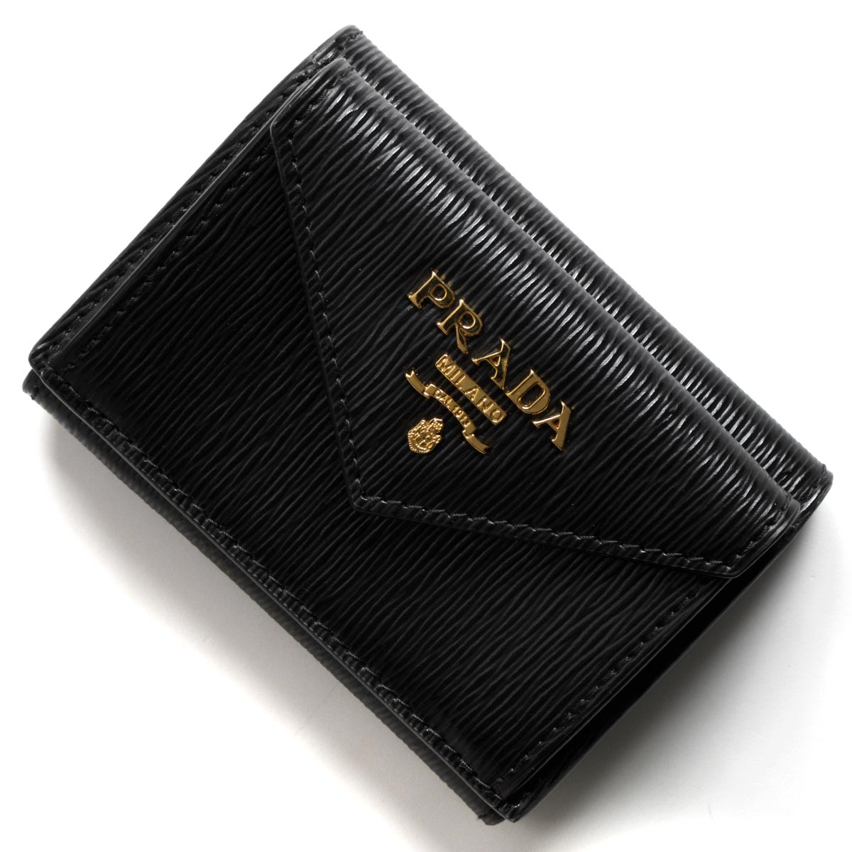 【新品】プラダ 三つ折り財布 1MH021 ヴィテッロ ムーブ ネロ ブラック