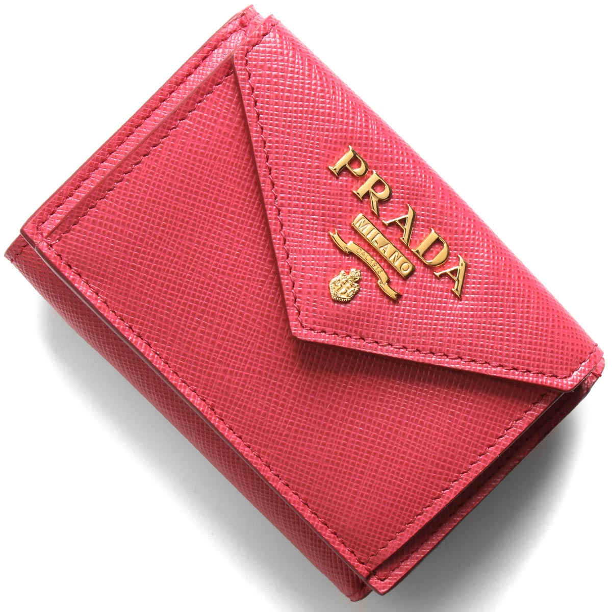 【新品】PRADA プラダ 三つ折り財布 三つ折財布 三つ折り ピンク
