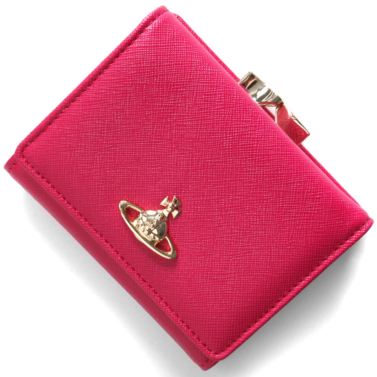 新品 ヴィヴィアン ウエストウッド Vivienne Westwood 3つ折り財布 ピンク約160gPINK本体