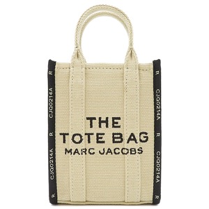 マークジェイコブス 2WAYバッグ THE JACQUARD PHONE TOTE BAG コットンキャンバス ベージュ未使用  2R3HCR027H01263 中古