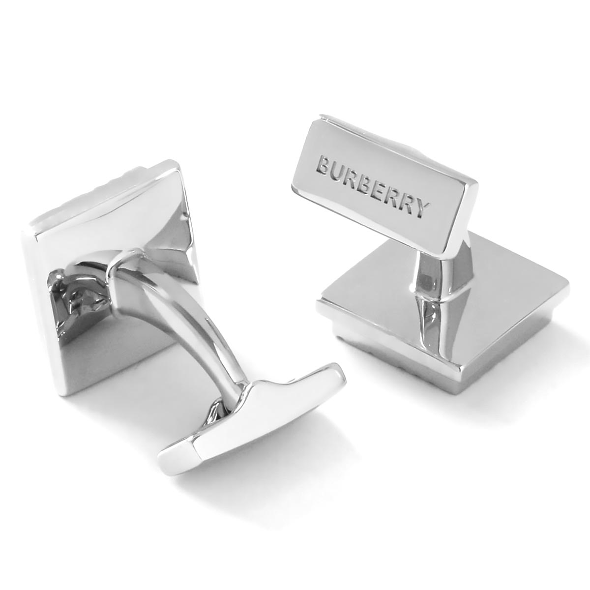 バーバリー カフス アクセサリー メンズ シルバー MJ SQUARE CUFFLINK