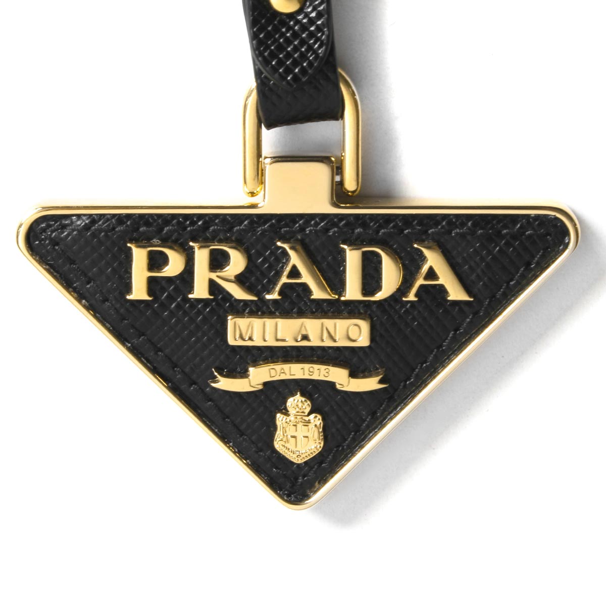 ファッション小物プラダ PRADA 三角ロゴ プレート 1PP128 053 トライアングルロゴ キーリング GP ブラック