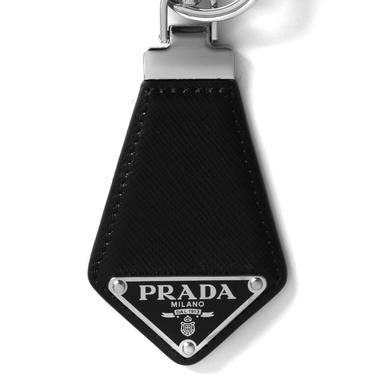 PRADAPRADA キーリング メンズ 三角ロゴ キーホルダー ブラック