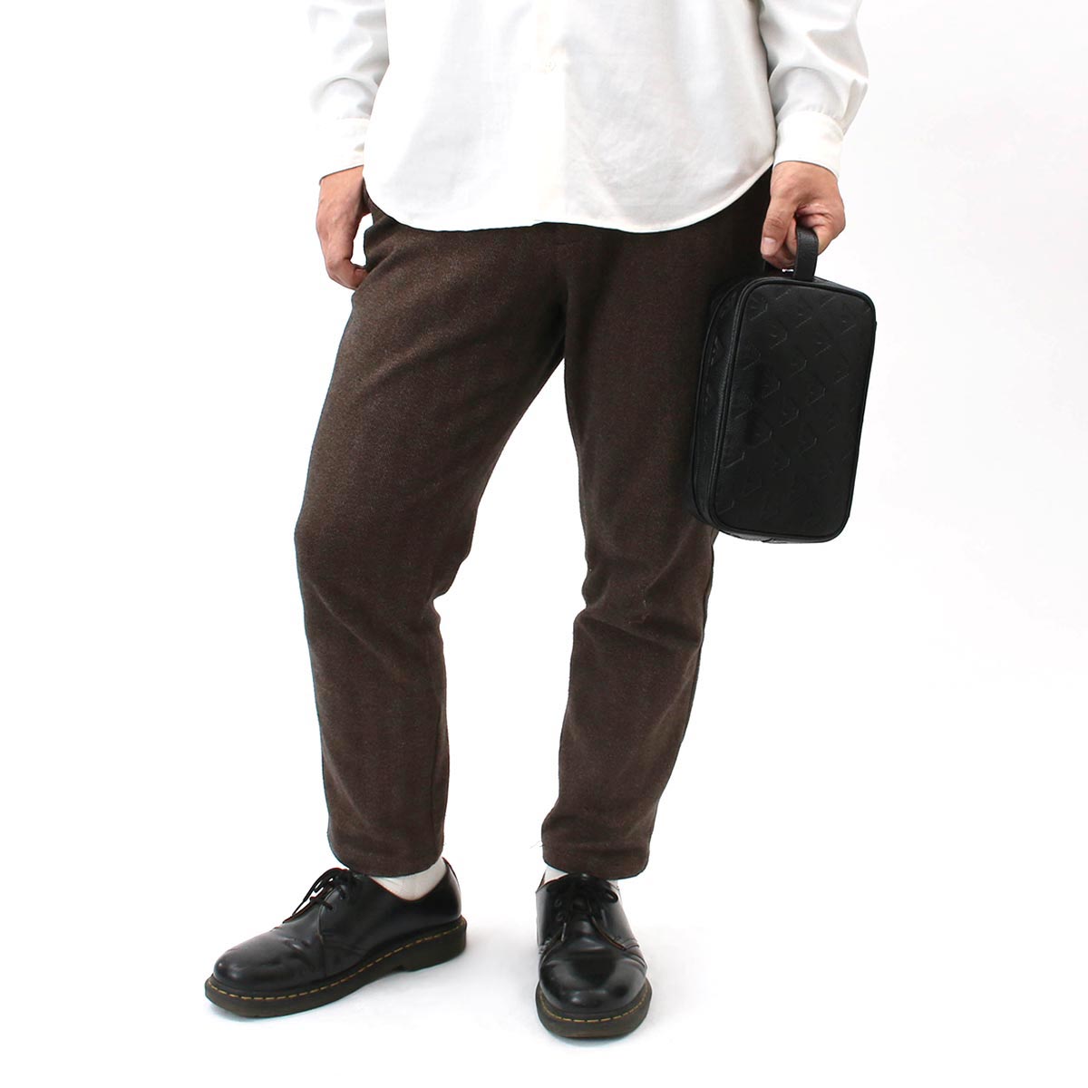 アルマーニ／EMPORIO ARMANI バッグ セカンドバッグ クラッチバッグ 鞄 メンズ 男性 男性用PVC レザー 革 ブラック 黒  YFE5J 83896 BLACK W. L字ファスナー