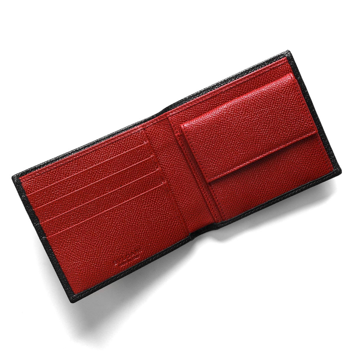 【新品】ブルガリ　レッド　二つ折り財布