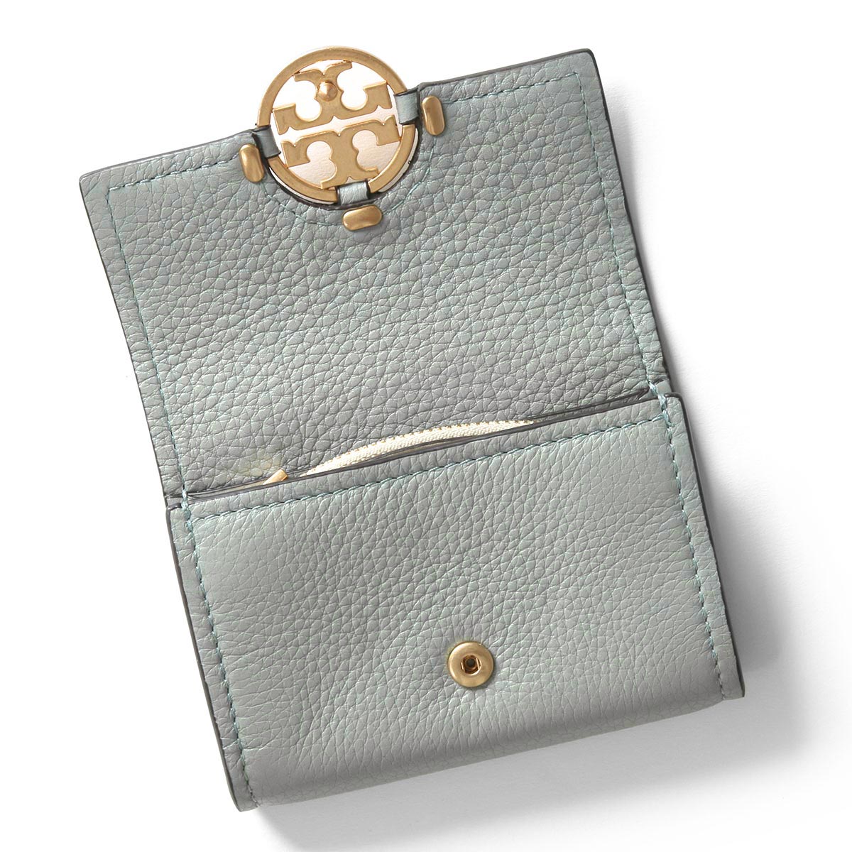 未使用級の状態 TORY BURCH トリーバーチ 折り財布 TTロゴ ブラック