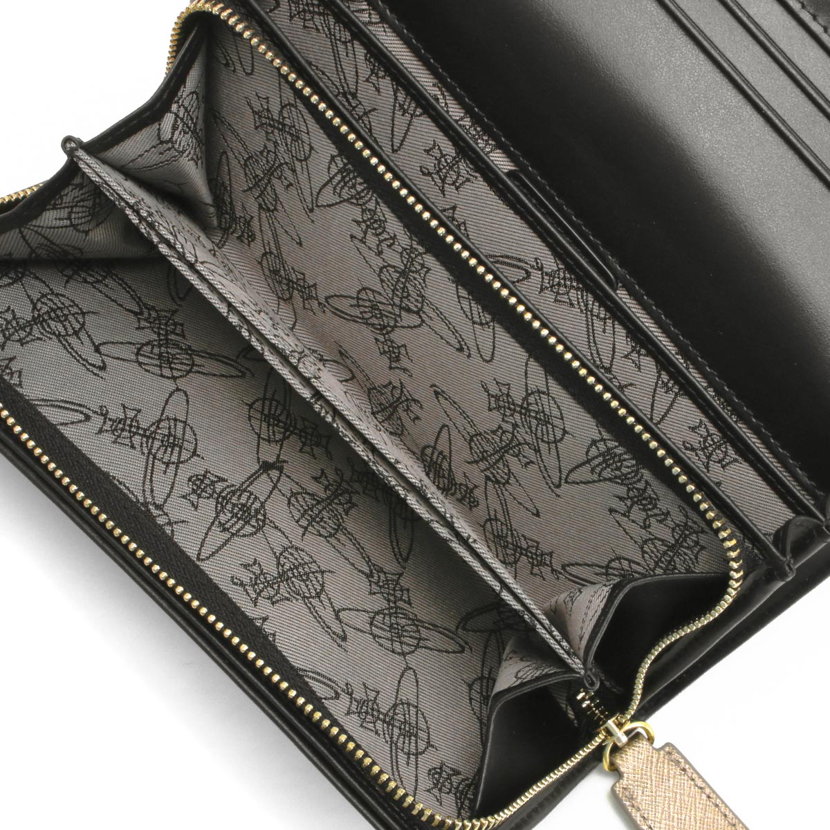【新品未使用】人気◆ヴィヴィアンウエストウッド サフィアーノ 財布 黒pepe出品中の財布