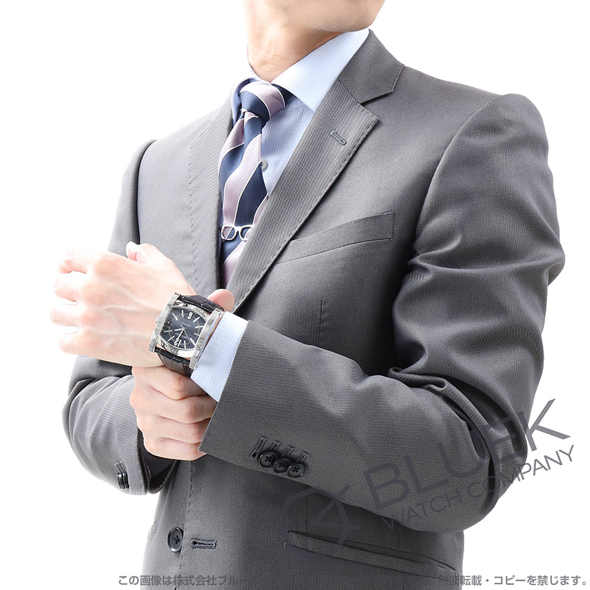 ブルガリ アショーマ アリゲーターレザー メンズ AA48C14SLD |腕時計 ...
