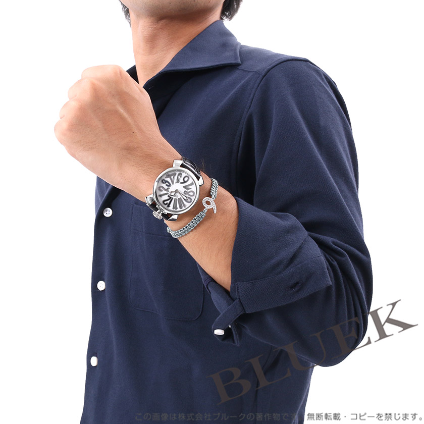 ガガミラノ　Ref.5020 マヌアーレ40 クオーツ式腕時計 ホワイト19センチ