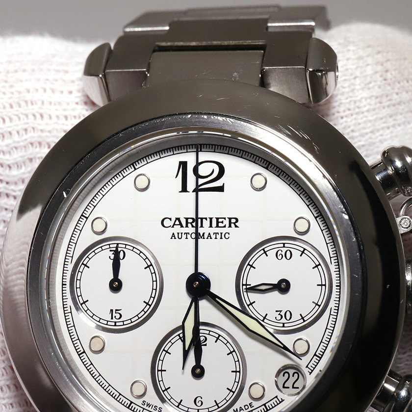 カルティエ Cartier パシャC クロノグラフ 腕時計 メンズ